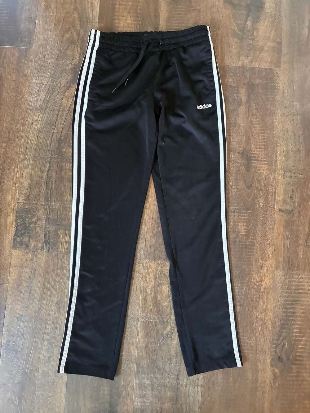 Adidas Black Three-Stripe Track Pants Size Women’s Medium